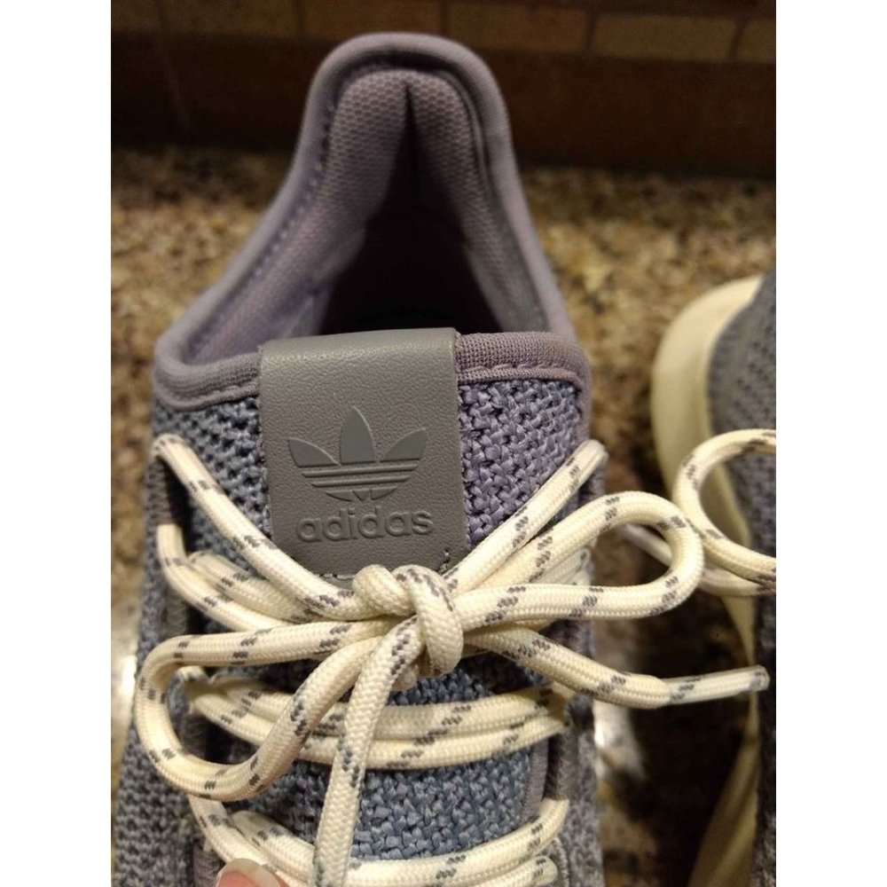 Adidas Shoes Size 4.5 Youth Athletic Tennis Girls Tubular Gray White Sneakers - Picture 3 of 7